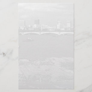Vintage England London Thames river skyline city Stationery