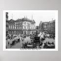 Antique London street scene, Piccadilly Circus poster