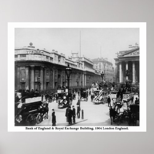 Vintage England Royal Exchange London poster