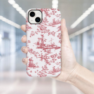 Vintage English Floral Toile de Jouy-Pink Case-Mate iPhone 14 Plus Case