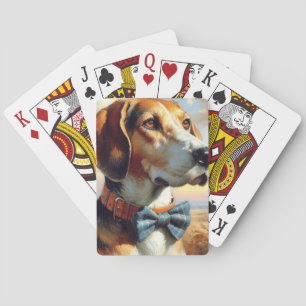 Vintage English Foxhound Painting Poker Cards
