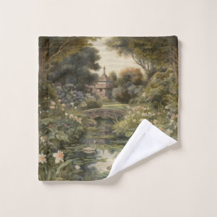 Vintage English Garden Swan Luxury Spa Heritage Bath Towel Set