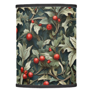 Vintage English Holly berry botanical Lamp Shade