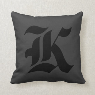 Vintage English Letters K, B monogram Throw Pillow