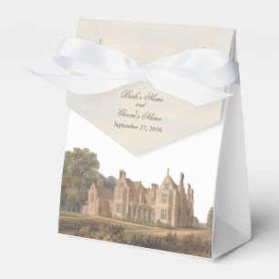Vintage English Manor Chateau Villa Wedding Favor Boxes