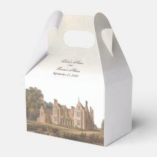 Vintage English Manor Chateau Villa Wedding Favor Boxes