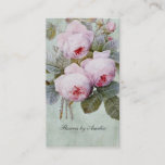 Vintage English Rose Garden Botanical Custom Business Card at Zazzle