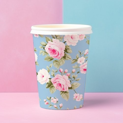Vintage English Roses  Paper Cups
