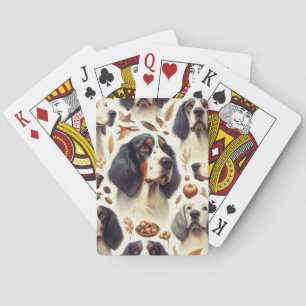 Vintage English Setter Seamless Poker Cards