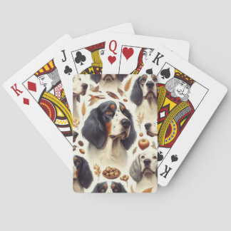 Vintage English Setter Seamless Poker Cards
