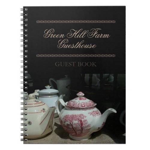 Vintage English Teapot Guesthouse Guest Book