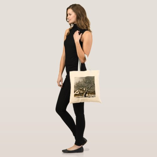 Vintage English Winter Landscape print Tote Bag