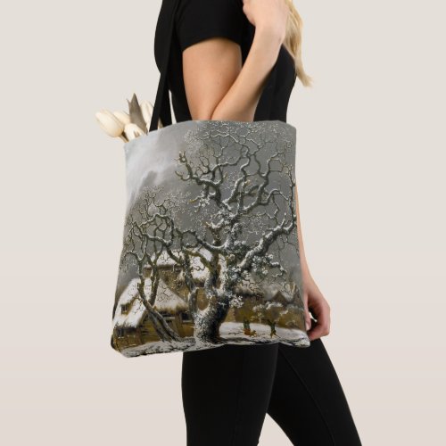 Vintage English Winter Landscape print Tote Bag