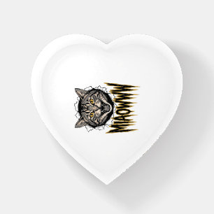 Vintage Engraved Angry Cat MIAOWWW Vector Design_1 Paperweight