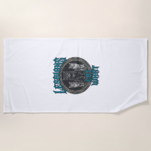 Vintage Engraved Cat Pride Graphic Shirt Design_1 Beach Towel