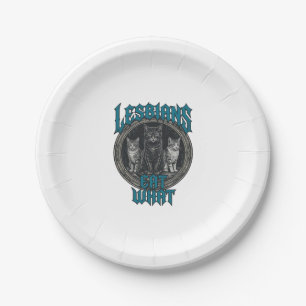 Vintage Engraved Cat Pride Graphic Shirt Design_1 Paper Plates