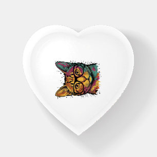 Vintage Engraved Cat With Glasses Vector Design_1 Paperweight