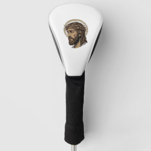 Vintage Engraved Crown of Thorns Portrait Shirt_1 Golf Head Cover