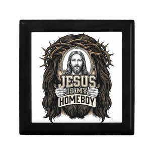 Vintage Engraved Crowned Holy Face Vector Design_1 Gift Box