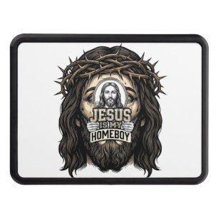 Vintage Engraved Crowned Holy Face Vector Design_1 Hitch Cover