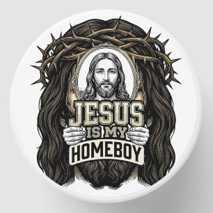 Vintage Engraved Crowned Holy Face Vector Design_1 Mini Candle Favors