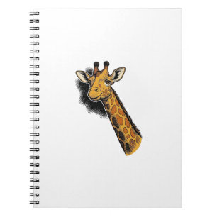 Vintage Engraved Cute Giraffe Shirt Design_1 Notebook