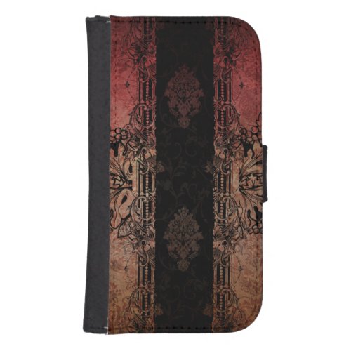 Vintage Engraved Damask Phone Wallet