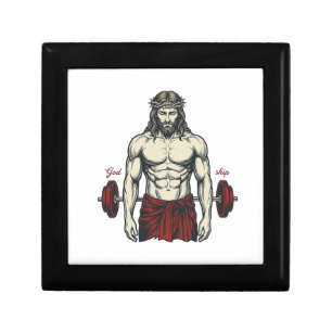 Vintage Engraved Faith Strength Graphic Design_1 Gift Box