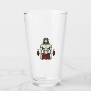 Vintage Engraved Faith Strength Graphic Design_1 Glass