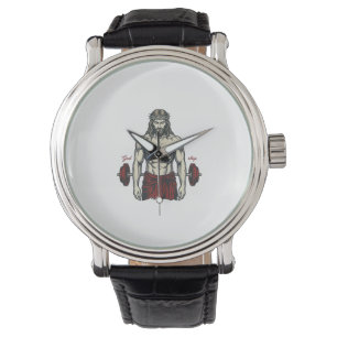 Vintage Engraved Faith Strength Graphic Design_1 Watch