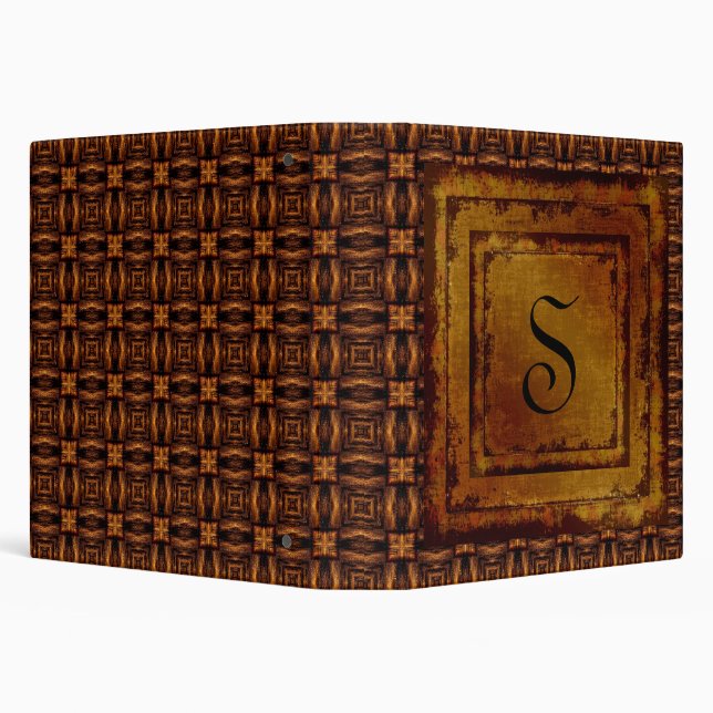 Vintage Engraved Leather Binder (Background)