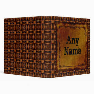 Vintage Engraved Leather Binder