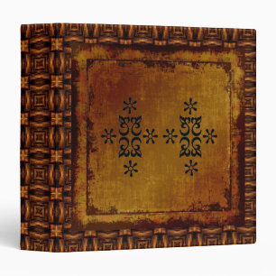 Vintage Engraved Leather Binder