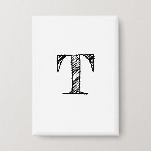 Vintage Engraved Monogram  Button