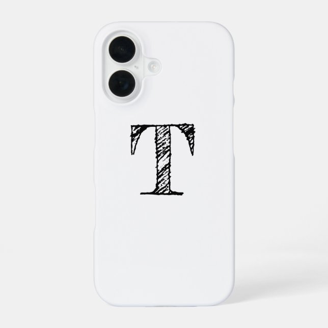 Vintage Engraved Monogram Iphone Case (Back)