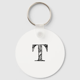 Vintage Engraved Monogram Keychain