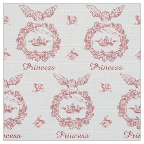 Vintage Engraved Princess Crown with Angel Fabric