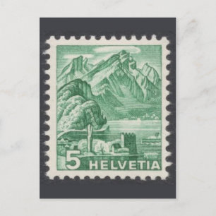 Vintage Engraved Stamp Postcard