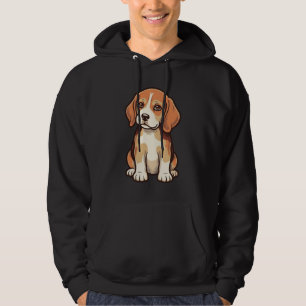 Vintage Engraving Beagle Puppy Vector Art_1 Hoodie