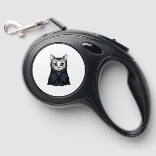 Vintage Engraving Cat Portrait Illustration Design Retractable Pet Leash
