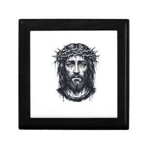 Vintage Engraving Crown of Thorns Sacred Portrait Gift Box