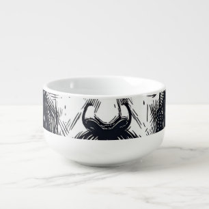 Vintage Engraving Crown of Thorns Sacred Portrait Soup Mug