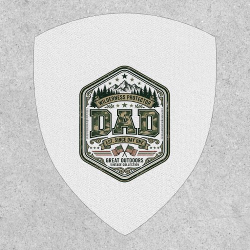 Vintage Engraving Dad Mountain Badge Shirt Design_