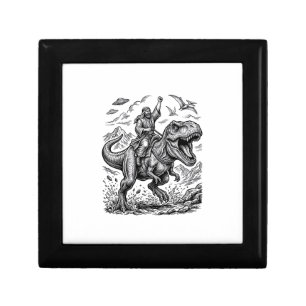 Vintage Engraving Dinosaur Rider Graphic Tee_1 Gift Box