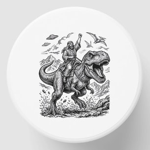 Vintage Engraving Dinosaur Rider Graphic Tee_1 Mini Candle Favors