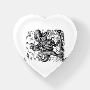 Vintage Engraving Dinosaur Rider Graphic Tee_1 Paperweight