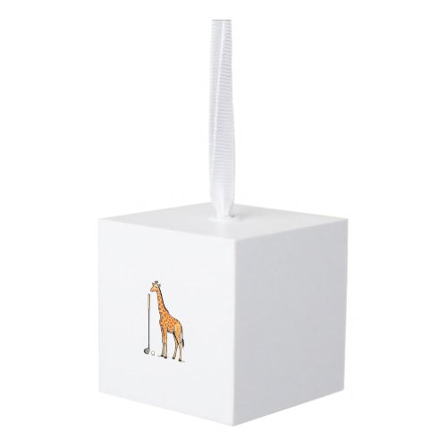 Vintage Engraving Giraffe Golf Vector T-Shirt Desi Cube Ornament