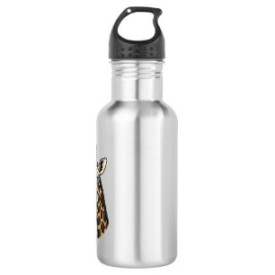 Vintage Engraving Giraffe Portrait Shirt Design (7 Stainless Steel Water Bottle