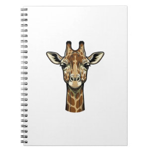 Vintage Engraving Giraffe Vector Art Design_1 Notebook