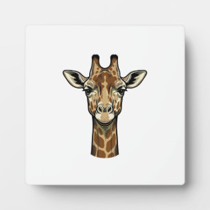 Vintage Engraving Giraffe Vector Art Design_1 Plaque